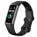 C68 1.1" Smart Bracelet Slim Fitness Watch with Heart Rate Health Monitoring - Black