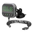 C80 6-in-1 Car HUD Display with Bluetooth 5.3, FM Transmitter - Black