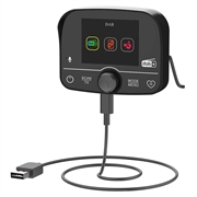 C9 Car DAB+ Digital Radio Receiver - Bluetooth 5.0, Touch Display, USB-C, FM Transmitter & AUX Output - Black