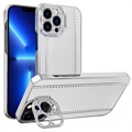CamStand iPhone 13 Pro Max Hybrid Cover - Carbon Fiber - White