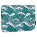 CanvasArtisan Universal Laptop Sleeve with Zipper - 13" - Waves