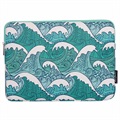 CanvasArtisan Universal Laptop Sleeve with Zipper - 15" - Waves