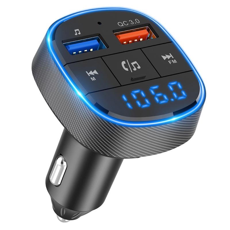 Car Charger & Bluetooth FM Transmitter BC57 Black