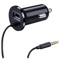 Car Charger / Bluetooth Car Kit with Wired Remote BC20 - AUX - Black