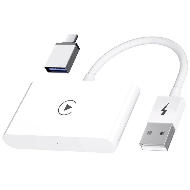 CarPlay Wireless Adapter for iOS - USB, USB-C - White