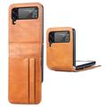 Card Series Samsung Galaxy Z Flip4 5G Wallet Case - Brown