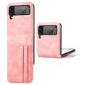 Card Series Samsung Galaxy Z Flip4 5G Wallet Case - Pink