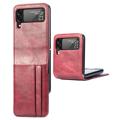 Card Series Samsung Galaxy Z Flip4 5G Wallet Case - Red