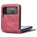 Card Series Samsung Galaxy Z Flip4 5G Wallet Case - Red