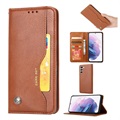 Card Set Series Samsung Galaxy S21 FE 5G Wallet Case - Brown