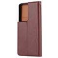 Card Set Series Samsung Galaxy S21 Ultra 5G Wallet Case - Wine Red