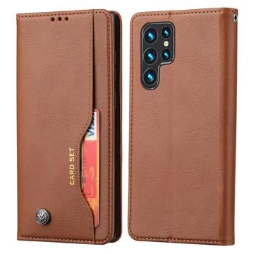 Samsung Galaxy S24 Ultra Card Set Series Wallet Case - Brown