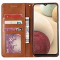 Card Set Series Samsung Galaxy A22 4G Wallet Case - Wine Red