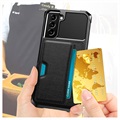 Card Slot Samsung Galaxy S21 5G Hybrid Case - Black