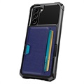 Card Slot Samsung Galaxy S21 5G Hybrid Case - Blue