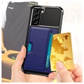 Card Slot Samsung Galaxy S21 5G Hybrid Case - Blue