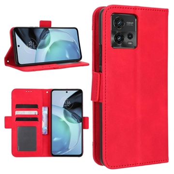 Cardholder Series Motorola Moto G72 Wallet Case - Red