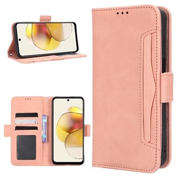 Cardholder Series Motorola Moto G73 Wallet Case - Pink