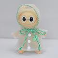 Cartoon Bear Print Hooded Raincoat for Labubu Doll 17cm