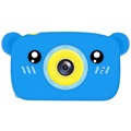 Cartoon HD Camera for Kids with 3 Games - 12MP - Bear / Blue