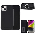 Bi-Color Series iPhone 14 Max Wallet Case - Black