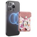 CaseNeo MC-W3 Magnetic Card Holder with Ring Stand - Pink