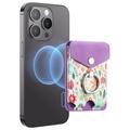 CaseNeo MC-W3 Magnetic Card Holder with Ring Stand - Purple