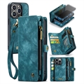 iPhone 15 Pro Max Caseme 2-in-1 Multifunctional Wallet Case - Blue