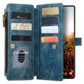 Caseme C30 Multifunctional Samsung Galaxy S22 Ultra 5G Wallet Case - Blue