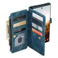 Caseme C30 Multifunctional Samsung Galaxy S22 Ultra 5G Wallet Case - Blue