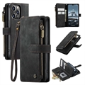 Caseme C30 Multifunctional iPhone 14 Pro Wallet Case - Black