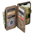 Caseme C30 Multifunctional iPhone 14 Max Wallet Case - Brown