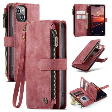 Caseme C30 Multifunctional iPhone 14 Wallet Case - Red