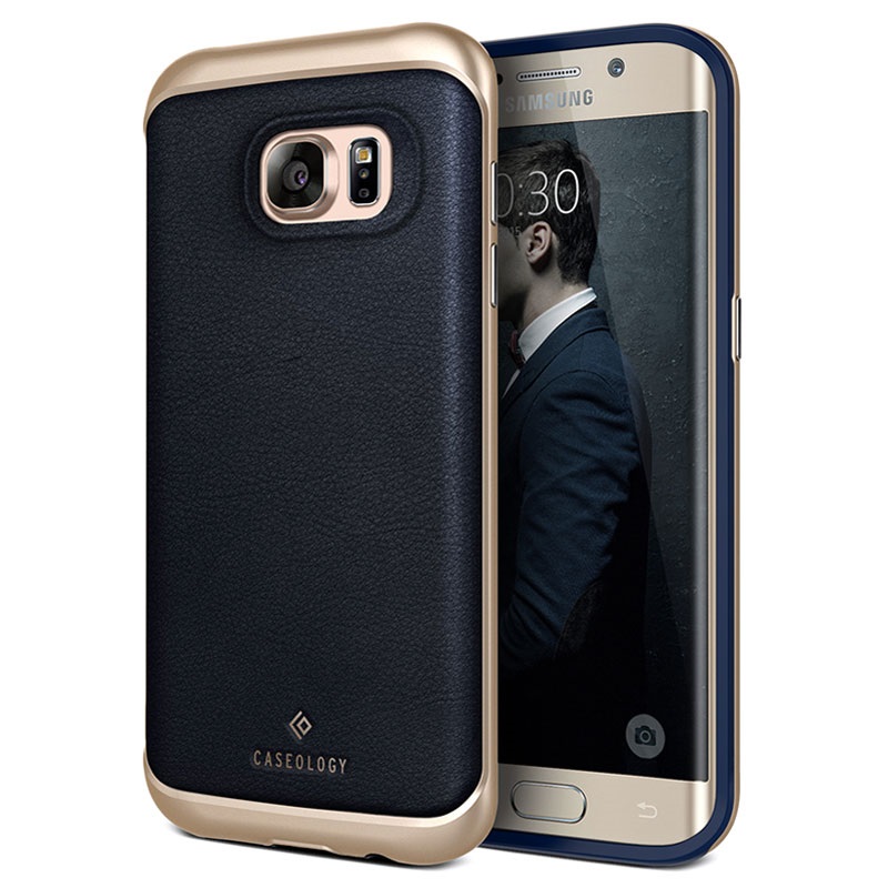 Caseology envoy series galaxy s7 edge case navy blue leather DIN car caseology envoy series galaxy s7 edge case navy blue leather stood