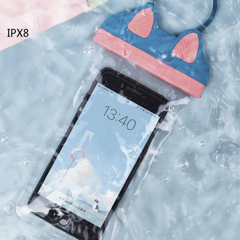 Cat Ears Universal Waterproof Case - 7 - Blue