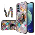 Checkered Pattern Samsung Galaxy A13 5G Hybrid Case - Colorful Mandala