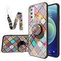 Checkered Pattern Samsung Galaxy M52 5G Hybrid Case - Colorful Mandala