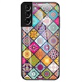 Checkered Pattern Samsung Galaxy S22 5G Hybrid Case - Colorful Mandala