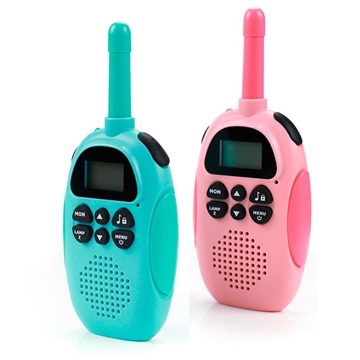Children\'s Walkie-Talkie with Rechargeable Battery - Green / Pink