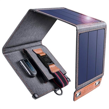 Choetech Foldable Solar Panel - USB, 14W - Black
