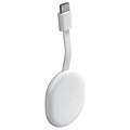 Chromecast with Google TV (2020) and Voice Remote - White