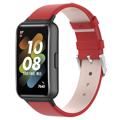 Classic Buckle Huawei Band 7 Leather Strap - Red