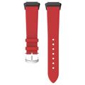 Classic Buckle Huawei Band 7 Leather Strap - Red