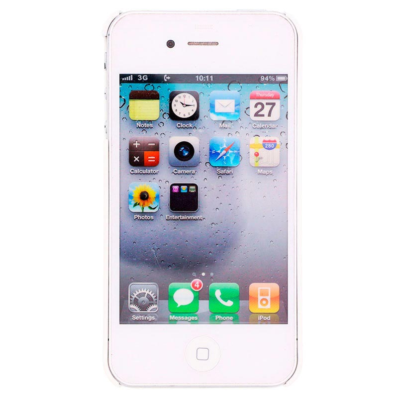 iPhone 4 / 4S Code Coated Hard Case - White