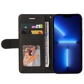 Bi-Color Series iPhone 14 Pro Max Wallet Case - Black