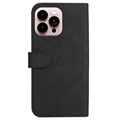 Bi-Color Series iPhone 14 Pro Max Wallet Case - Black