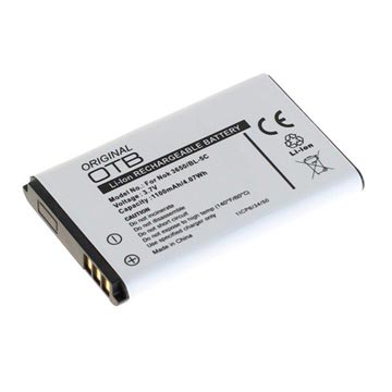 Nokia BL-5C, BL-5CA Battery - N-Gage, C2-00, E60, N72, N91 - 1100mAh