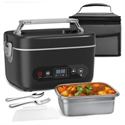 Cordless Electric Heating Lunch Box 80W - Black