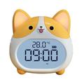 Corgi Dog LED Alarm Clock with Night Light - Yellow
