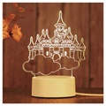 Creative Acrylic 3D Visual LED Night Lamp - Castle